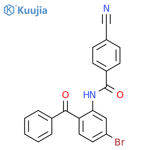 N-(2-benzoyl-5-bromophenyl)-4-cyanobenzamide structure
