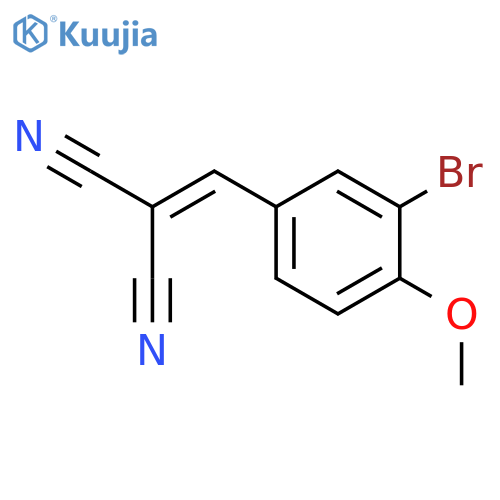 (3-bromo-4-methoxybenzylidene)propanedinitrile structure