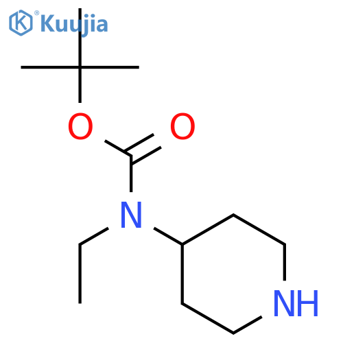 tert-butyl N-ethyl-N-(4-piperidyl)carbamate structure
