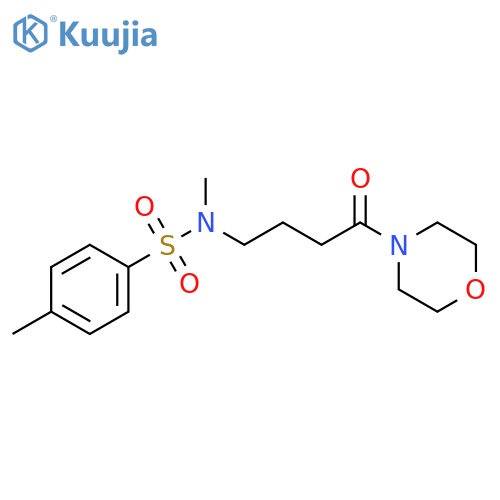 N,4-dimethyl-N-4-(morpholin-4-yl)-4-oxobutylbenzene-1-sulfonamide structure