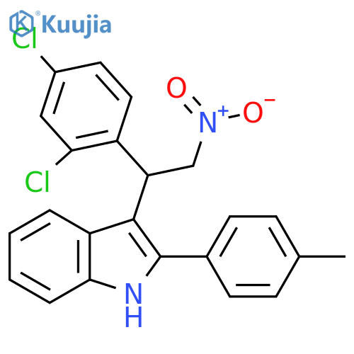 3-1-(2,4-dichlorophenyl)-2-nitroethyl-2-(4-methylphenyl)-1H-indole structure