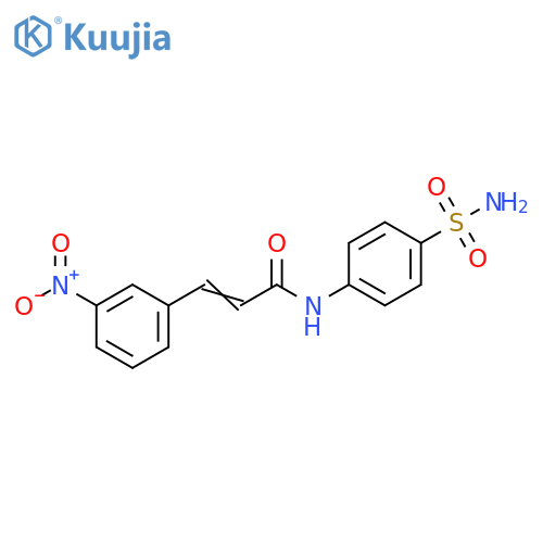 (2E)-3-(3-nitrophenyl)-N-(4-sulfamoylphenyl)prop-2-enamide structure
