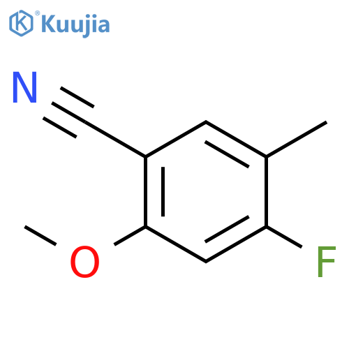 Benzonitrile,4-fluoro-2-methoxy-5-methyl- structure