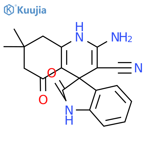 2'-Amino-7',7'-dimethyl-2,5'-dioxospiro[1H-indole-3,4'-6,8-dihydro-1H-quinoline]-3'-carbonitrile structure
