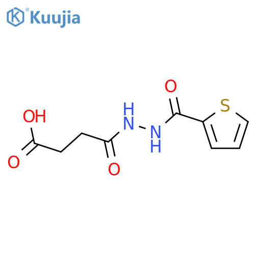 4-oxo-4-(thiophen-2-yl)formohydrazidobutanoic acid structure