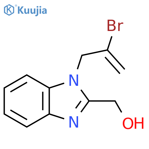 1-(2-bromoprop-2-en-1-yl)-1H-1,3-benzodiazol-2-ylmethanol structure