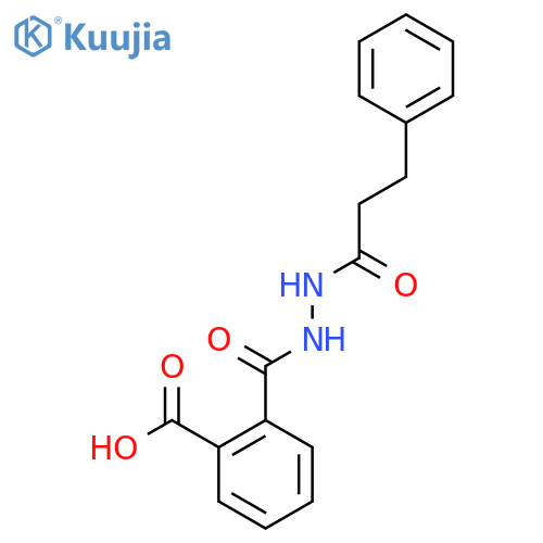 2-{[2-(3-Phenylpropanoyl)hydrazino]carbonyl}benzoic acid structure