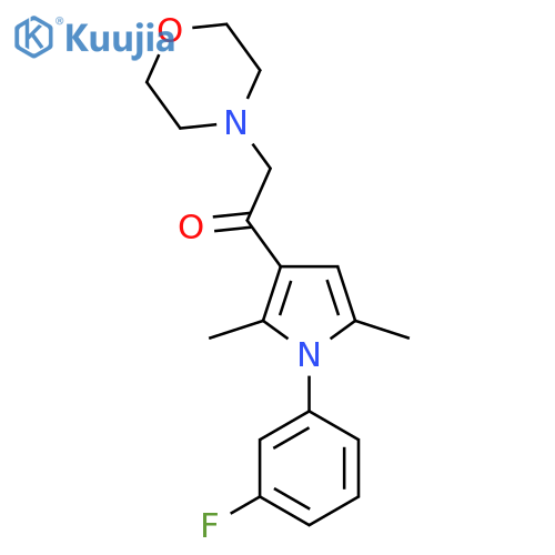 1-[1-(3-fluorophenyl)-2,5-dimethyl-1H-pyrrol-3-yl]-2-(morpholin-4-yl)ethan-1-one structure
