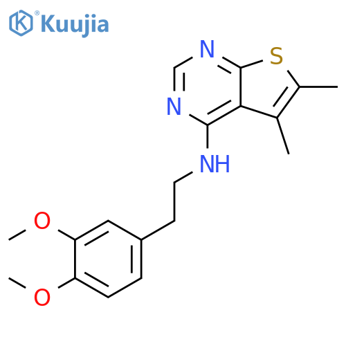 N-2-(3,4-dimethoxyphenyl)ethyl-5,6-dimethylthieno2,3-dpyrimidin-4-amine structure