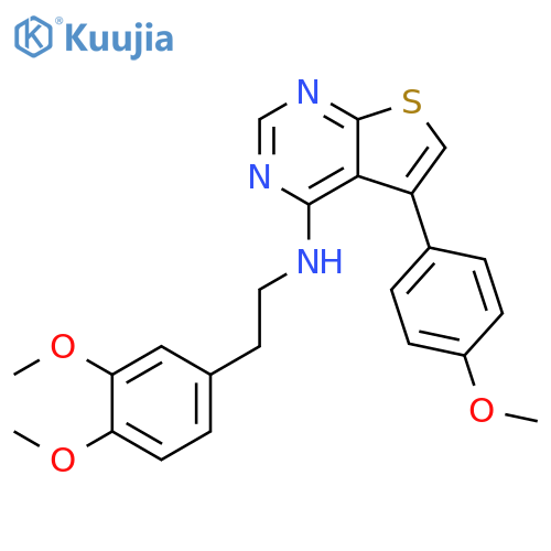 N-[2-(3,4-dimethoxyphenyl)ethyl]-5-(4-methoxyphenyl)thieno[2,3-d] Pyrimidin-4-amine structure