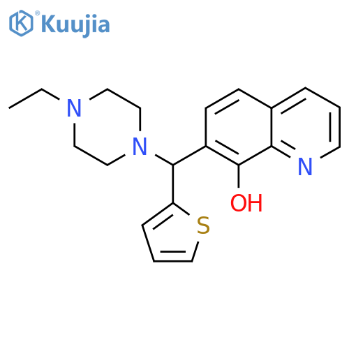 7-(4-ethylpiperazin-1-yl)(thiophen-2-yl)methylquinolin-8-ol structure