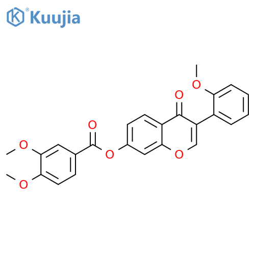 3-(2-methoxyphenyl)-4-oxo-4H-chromen-7-yl 3,4-dimethoxybenzoate structure