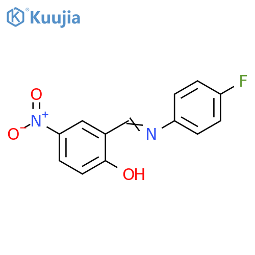 2-{[(4-Fluorophenyl)imino]methyl}-4-nitrophenol structure