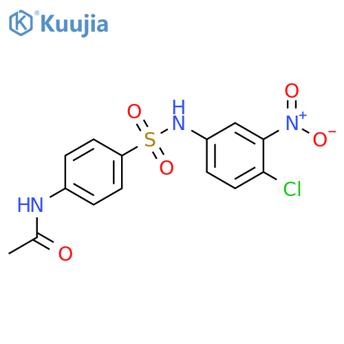 N-(4-(((4-chloro-3-nitrophenyl)amino)sulfonyl)phenyl)ethanamide structure