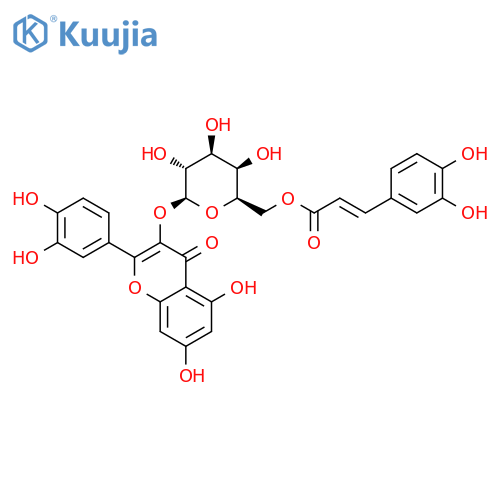 Quercetin 3-O-(6′′-caffeoyl)-β-D-galactopyranoside structure