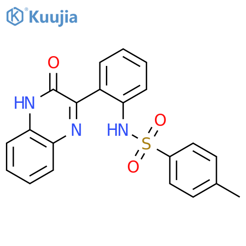 4-methyl-N-2-(3-oxo-3,4-dihydroquinoxalin-2-yl)phenylbenzene-1-sulfonamide structure