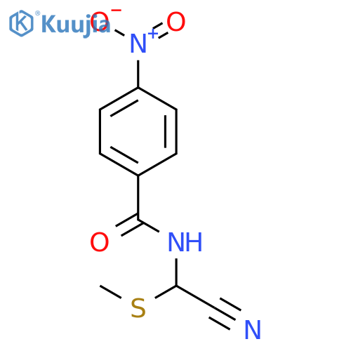 Benzamide,N-[cyano(methylthio)methyl]-4-nitro- structure
