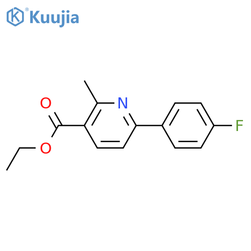 3-Pyridinecarboxylicacid, 6-(4-fluorophenyl)-2-methyl-, ethyl ester structure