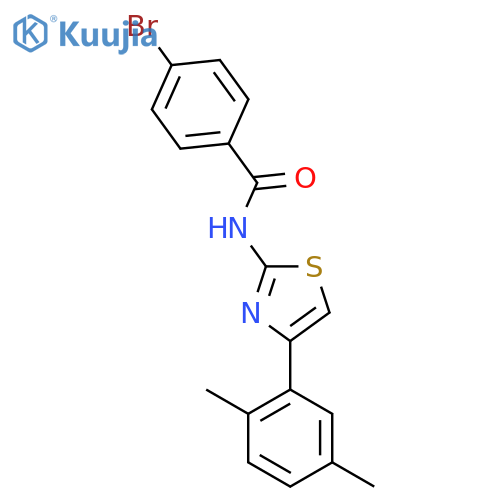 4-bromo-N-4-(2,5-dimethylphenyl)-1,3-thiazol-2-ylbenzamide structure