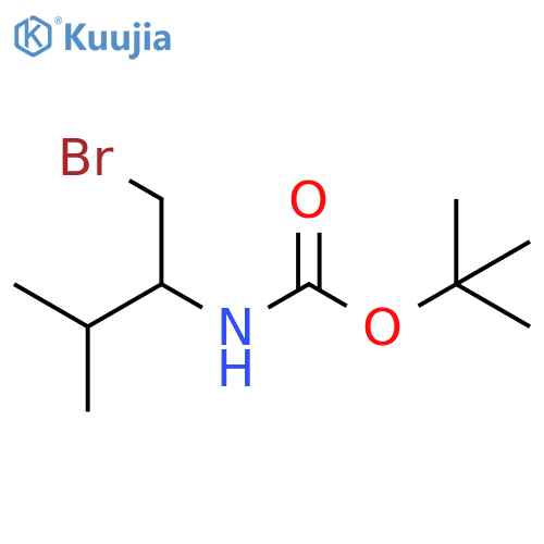 tert-Butyl n-(1-bromo-3-methylbutan-2-yl)carbamate structure