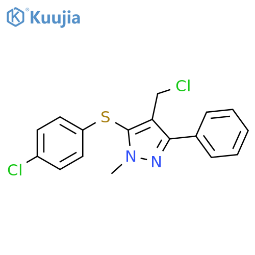 4-(chloromethyl)-5-[(4-chlorophenyl)sulfanyl]-1-methyl-3-phenyl-1H-pyrazole structure