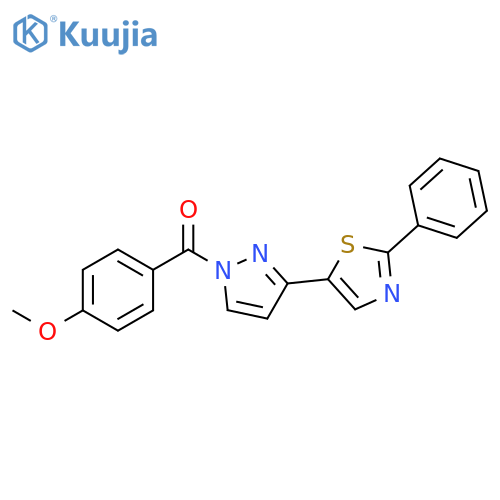 (4-METHOXYPHENYL)[3-(2-PHENYL-1,3-THIAZOL-5-YL)-1H-PYRAZOL-1-YL]METHANONE structure