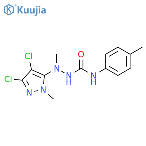 2-(3,4-DICHLORO-1-METHYL-1H-PYRAZOL-5-YL)-2-METHYL-N-(4-METHYLPHENYL)-1-HYDRAZINECARBOXAMIDE structure