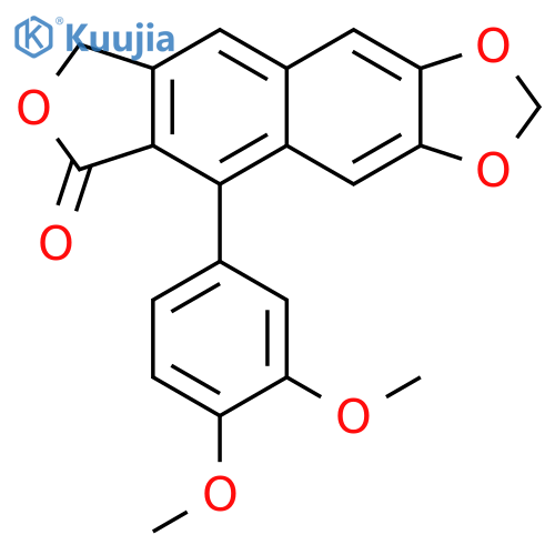 Furo[3',4':6,7]naphtho[2,3-d]-1,3-dioxol-6(8H)-one,5-(3,4-dimethoxyphenyl)- structure