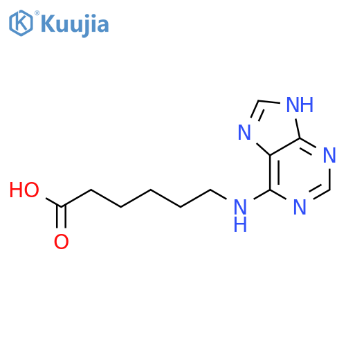Hexanoic acid,6-(9H-purin-6-ylamino)- structure