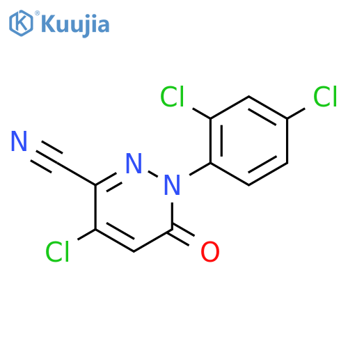 4-Chloro-1-(2,4-dichlorophenyl)-6-oxo-1,6-dihydro-3-pyridazinecarbonitrile structure