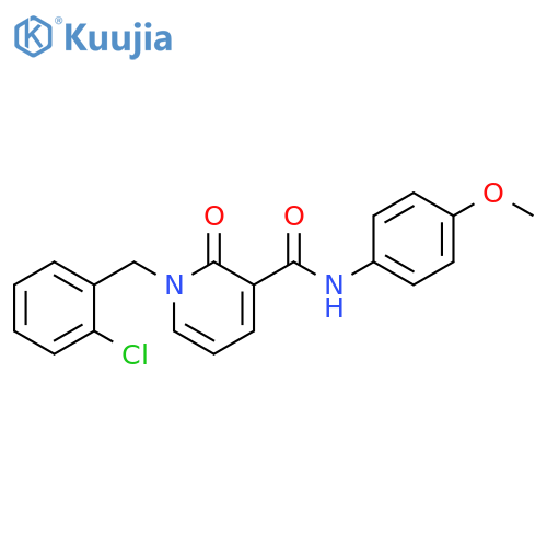 1-[(2-chlorophenyl)methyl]-N-(4-methoxyphenyl)-2-oxo-1,2-dihydropyridine-3-carboxamide structure