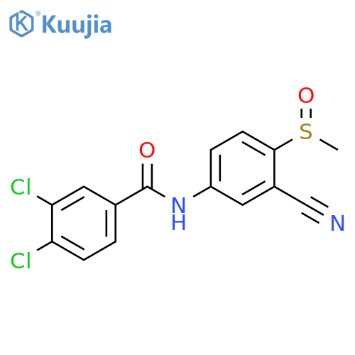 3,4-DICHLORO-N-[3-CYANO-4-(METHYLSULFINYL)PHENYL]BENZENECARBOXAMIDE structure
