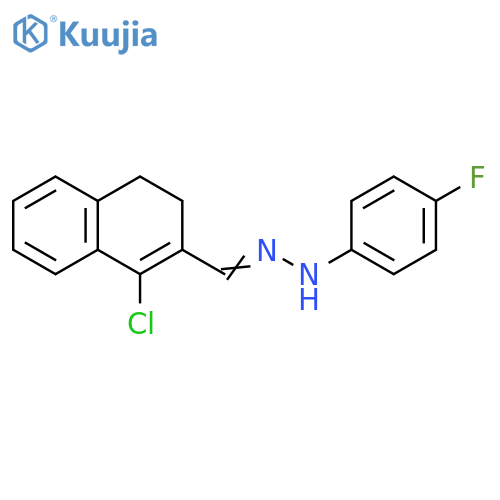 1-CHLORO-3,4-DIHYDRO-2-NAPHTHALENECARBALDEHYDE N-(4-FLUOROPHENYL)HYDRAZONE structure