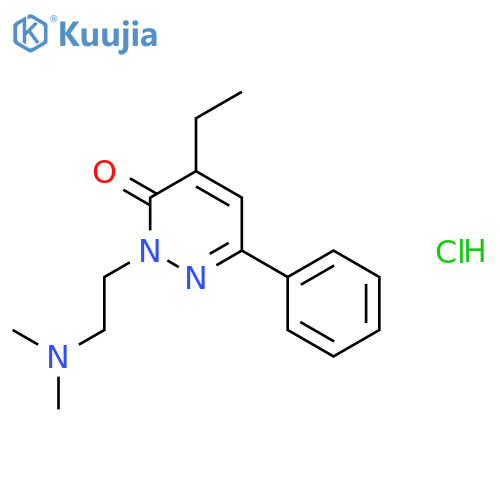 3(2H)-Pyridazinone,2-[2-(dimethylamino)ethyl]-4-ethyl-6-phenyl-, hydrochloride (1:1) structure