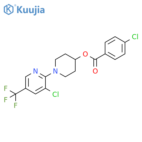 1-[3-CHLORO-5-(TRIFLUOROMETHYL)-2-PYRIDINYL]-4-PIPERIDINYL 4-CHLOROBENZENECARBOXYLATE structure