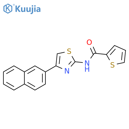 N-4-(naphthalen-2-yl)-1,3-thiazol-2-ylthiophene-2-carboxamide structure