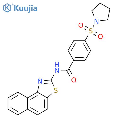 N-{naphtho1,2-d1,3thiazol-2-yl}-4-(pyrrolidine-1-sulfonyl)benzamide structure