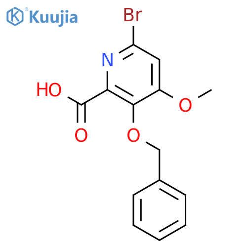 3-(Benzyloxy)-6-bromo-4-methoxypicolinic acid structure