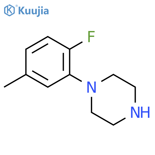 1-(2-fluoro-5-methylphenyl)piperazine structure