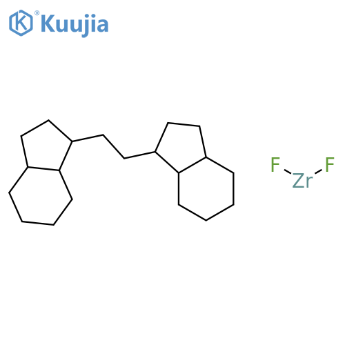 Zirconium,[1,2-ethanediylbis[(1,2,3,3a,7a-h)-4,5,6,7-tetrahydro-1H-inden-1-ylidene]]difluoro- structure