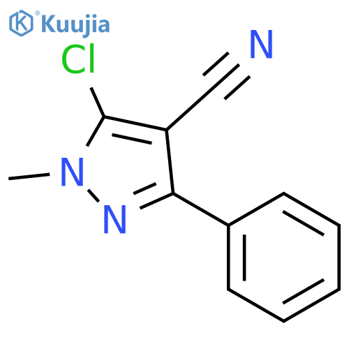 5-Chloro-1-methyl-3-phenyl-1H-pyrazole-4-carbonitrile structure