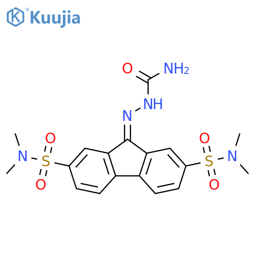 {[2,7-bis(dimethylsulfamoyl)-9H-fluoren-9-ylidene]amino}urea structure
