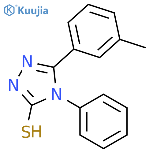 5-(3-methylphenyl)-4-phenyl-4H-1,2,4-triazole-3-thiol structure