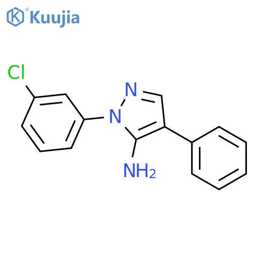 1H-Pyrazol-5-amine, 1-(3-chlorophenyl)-4-phenyl- structure