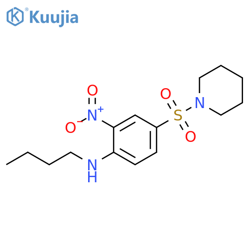 Butyl-[2-nitro-4-(piperidine-1-sulfonyl)-phenyl]-amine structure