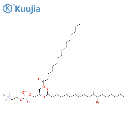 1-palmitoyl-2-(11,12-dibromo)stearoyl-sn-glycero-3-phosphocholine structure