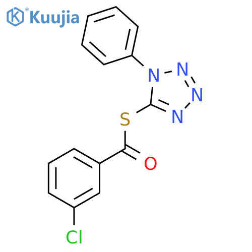 (3-chlorophenyl)(1-phenyl-1H-1,2,3,4-tetrazol-5-yl)sulfanylmethanone structure