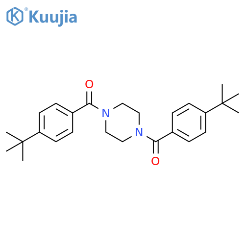 1,4-bis(4-tert-butylbenzoyl)piperazine structure