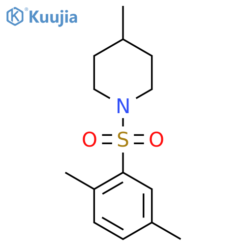 1-(2,5-dimethylbenzenesulfonyl)-4-methylpiperidine structure