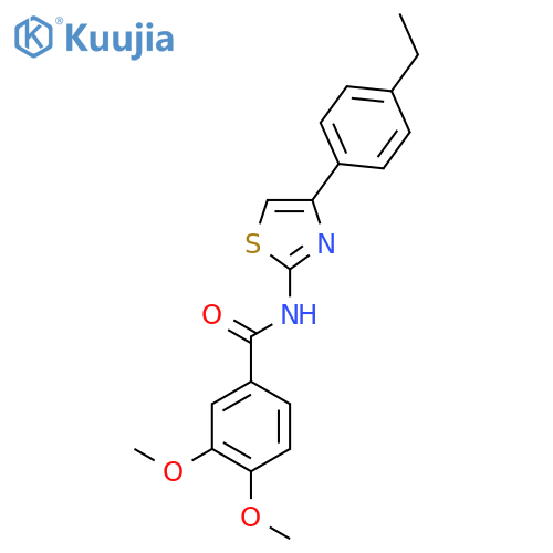 N-[4-(4-ethylphenyl)-1,3-thiazol-2-yl]-3,4-dimethoxybenzamide structure